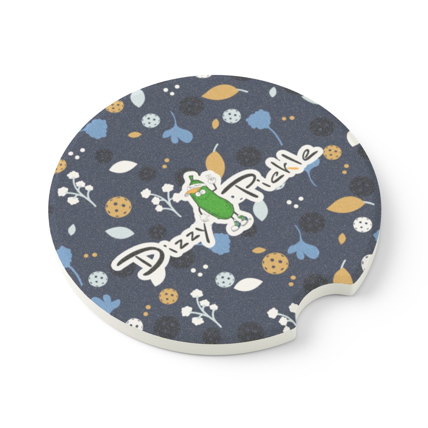 Dizzy Pickle Lesley Gray Soapstone Car Coaster