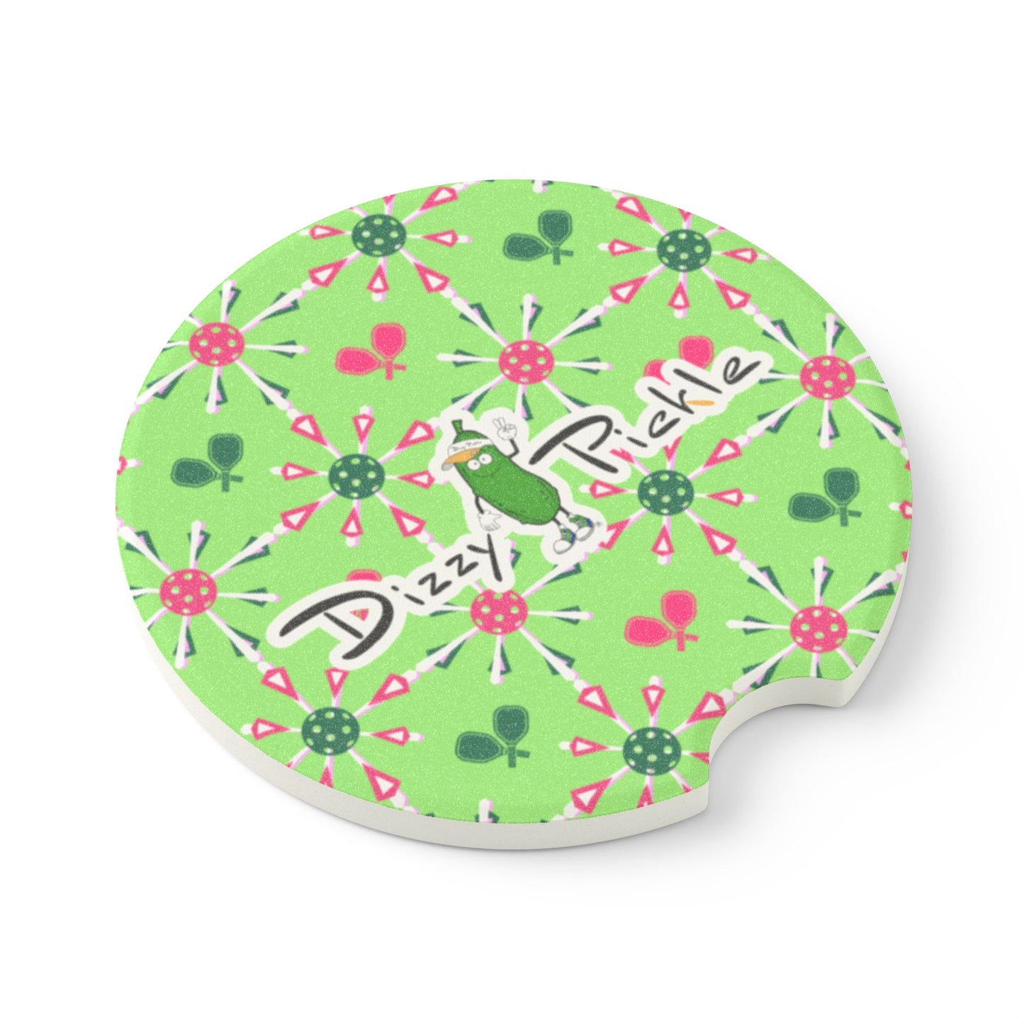 Dizzy Pickle Penny Paddles and Balls PG Soapstone Car Coaster