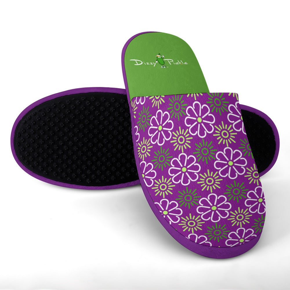 Dizzy Pickle April Purple Women's Pickleball Cotton Slippers