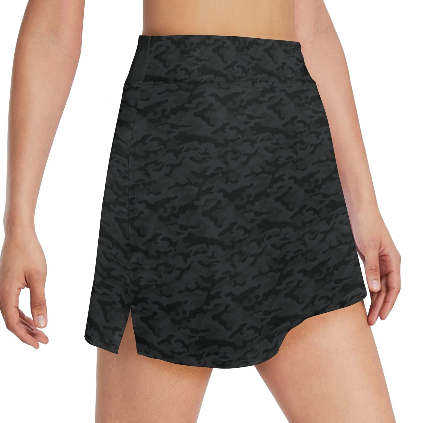 Dizzy Pickle Jan Black_Midnight Women's Pickleball 18"  Athletic Skort with Inner Shorts and Two Ball Pockets