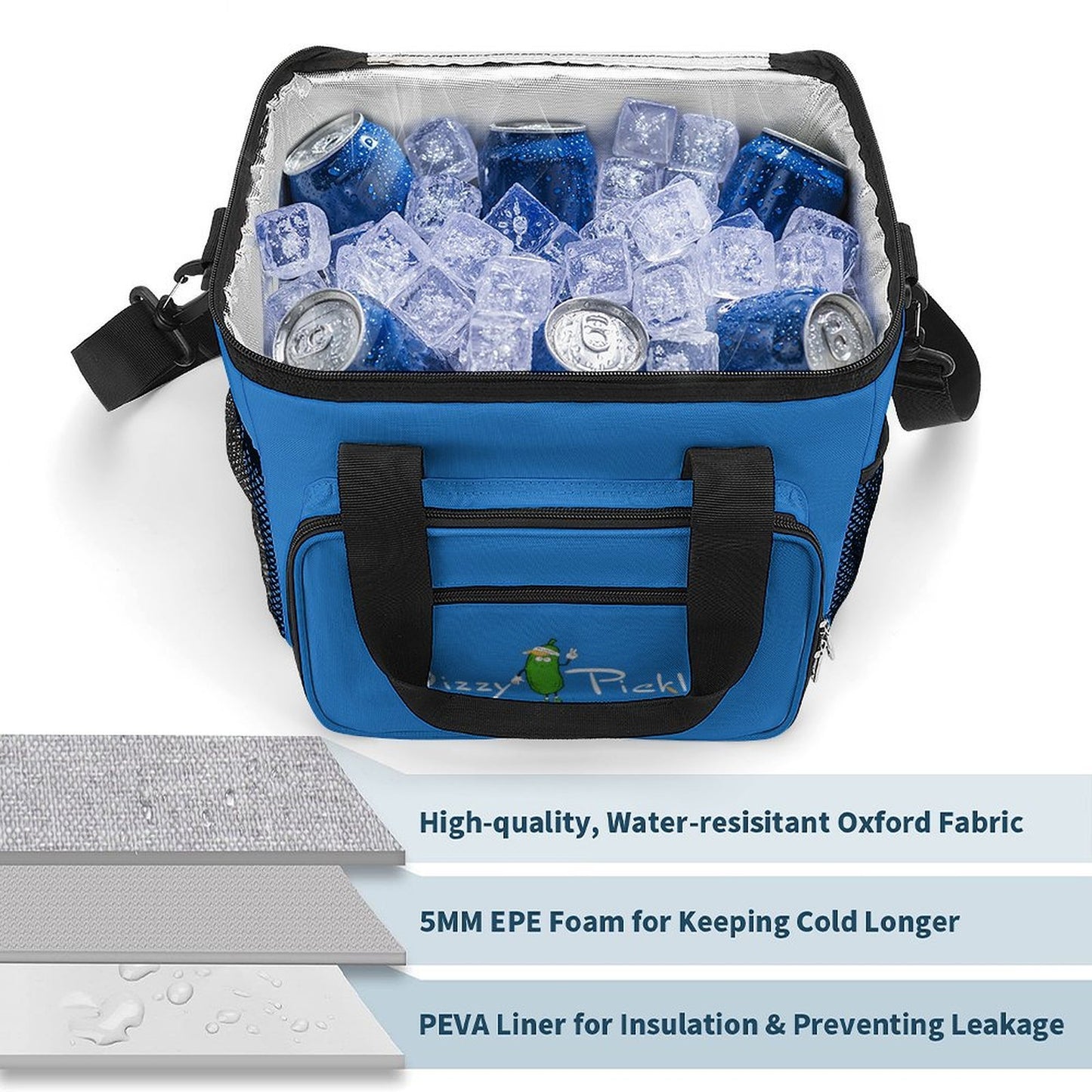 Custom Large Insulated Cooler Bag Thermal Tote With Shoulder