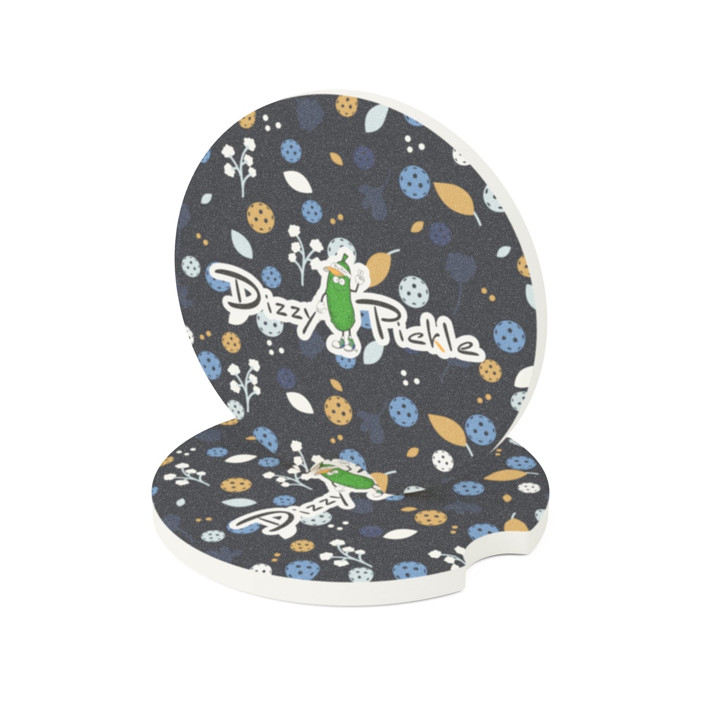 Dizzy Pickle Lesley Navy Blue Soapstone Car Coaster