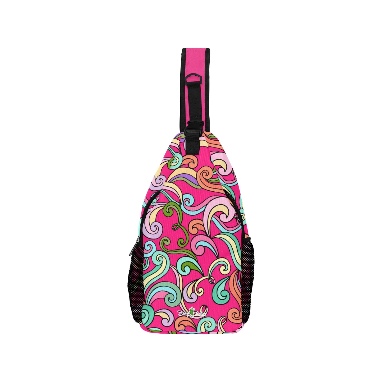 Dizzy Pickle Anna Pink Pickleball Grab-N-Go Crossbody Casual Chest Bag