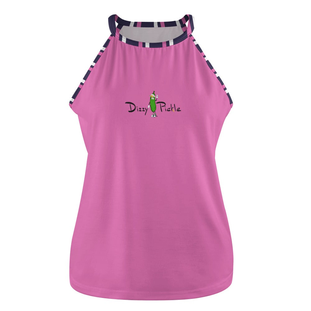 Dizzy Pickle Coming Up Daisies PP Pink Women's Pickleball Crew Neck Vest