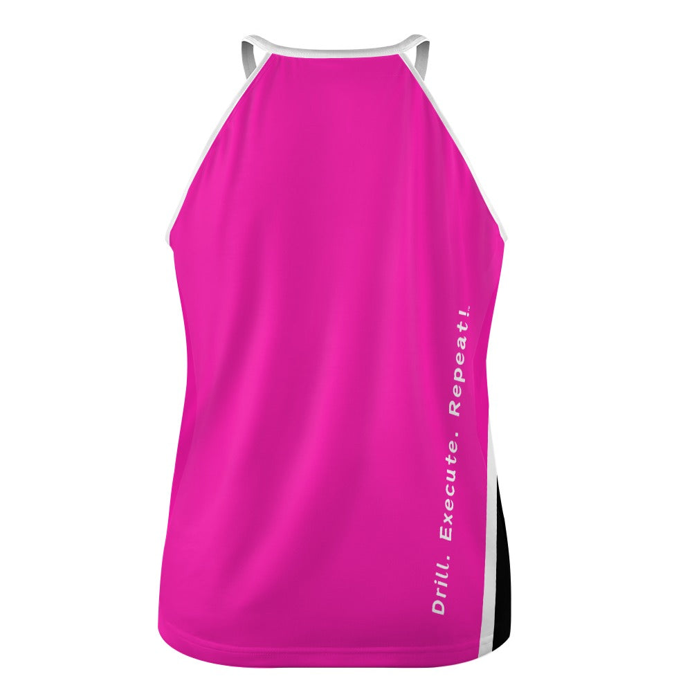 Dizzy Pickle Performance DS Women's Pickleball Sleeveless Crew Neck Vest Hot Pink Black