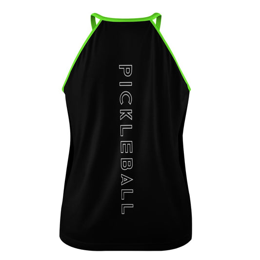 Dizzy Pickle PICKLEBALL Racing Stripe BKLG Women's Pickleball Crew Neck Sleeveless Vest