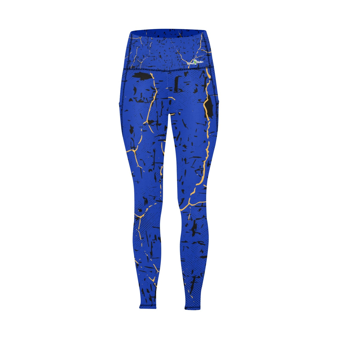 Dizzy Pickle Lynne Blue Women's Pickleball Performance Leggings (Ankle Length, High-Waisted, & Two Side Pockets)