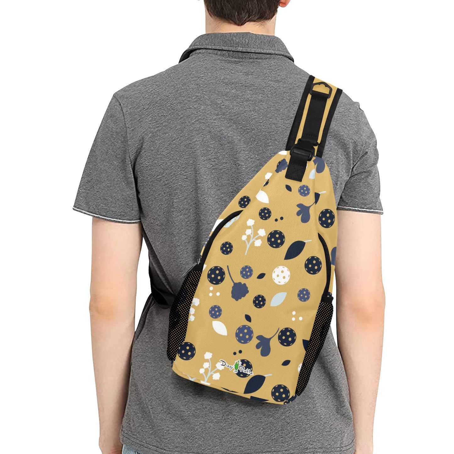 Dizzy Pickle Lesley Gold Pickleball Grab-N-Go Crossbody Casual Chest Bag