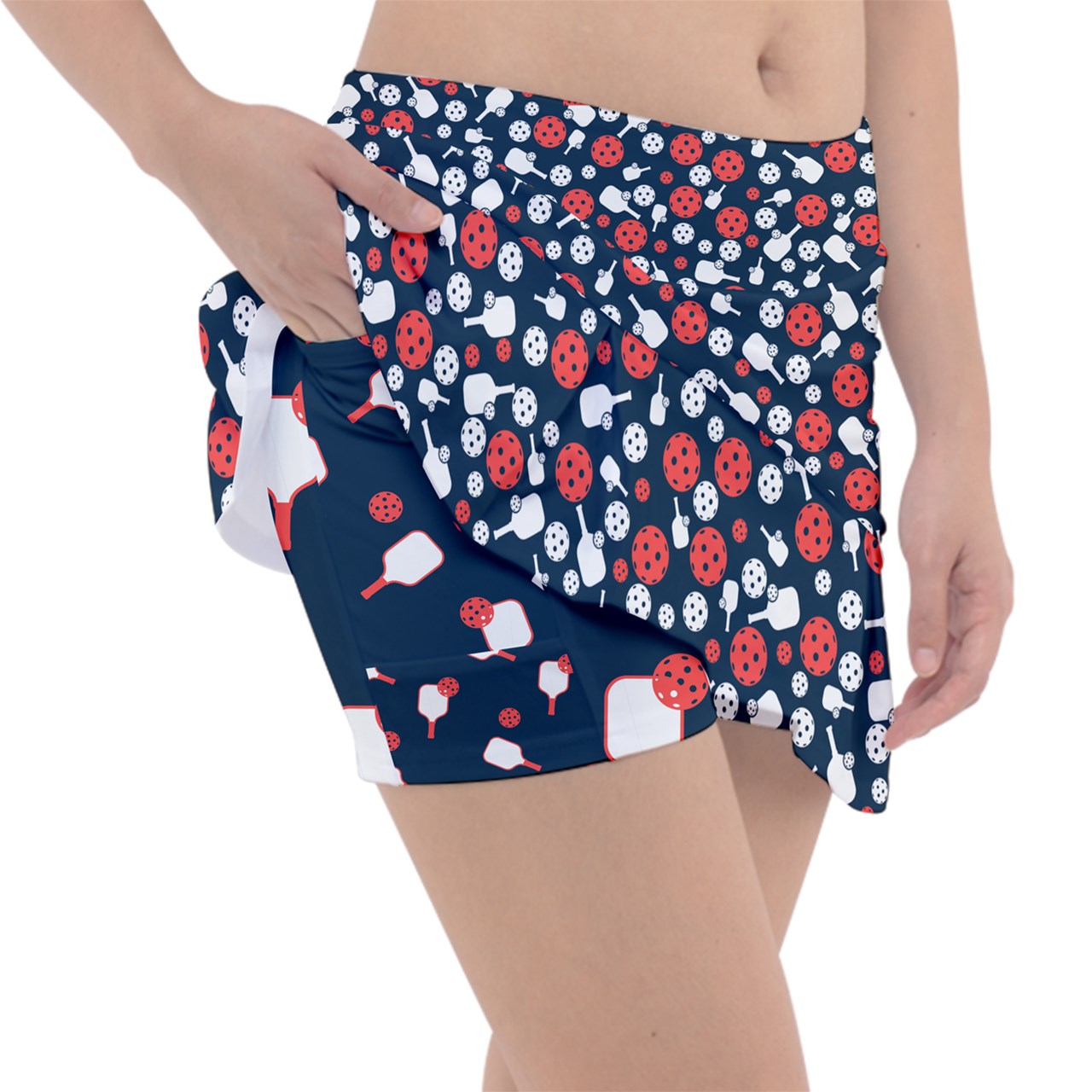 Dizzy Pickle Van  Mini Balls and Paddles Classic Women's Pickleball Pleated Skort with Inner Shorts and Pockets