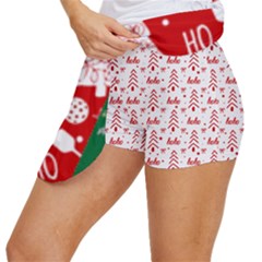 Dizzy Pickle Christmas HO HO HO Women's Pickleball 15" Court Skorts with Inner Shorts