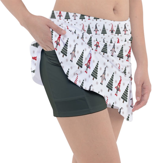 Dizzy Pickle Christmas Elves Women's Pickleball Classic 15" Pickleball Skort with Inner Shorts