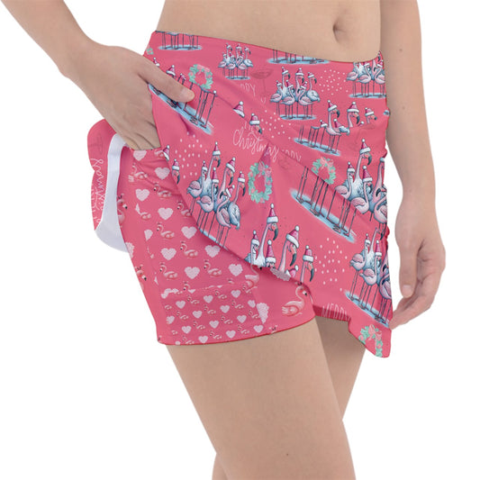 Dizzy Pickle Christmas Fa La La La La Women's Pickleball Classic 15" Pickleball Skort with Inner Shorts