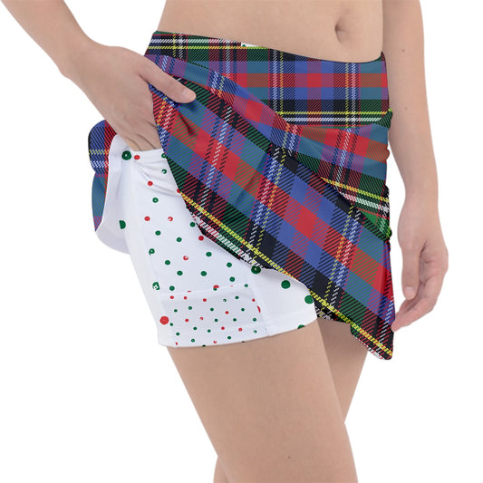 Dizzy Pickle Christmas Plaid Women's Pickleball Classic 15" Pickleball Skort with Inner Shorts