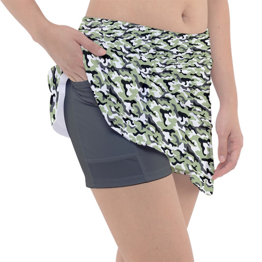 Dizzy Pickle Jan Sage Women's Pickleball Classic 15" Pickleball Skort with Inner Shorts