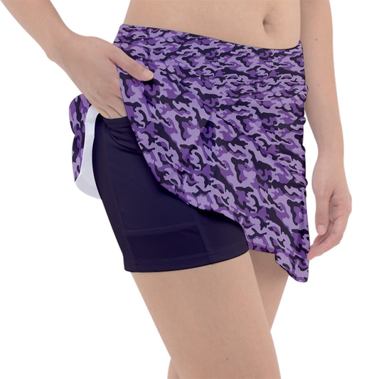 Dizzy Pickle Jan Purple Women's Pickleball Classic 15" Pickleball Skort with Inner Shorts