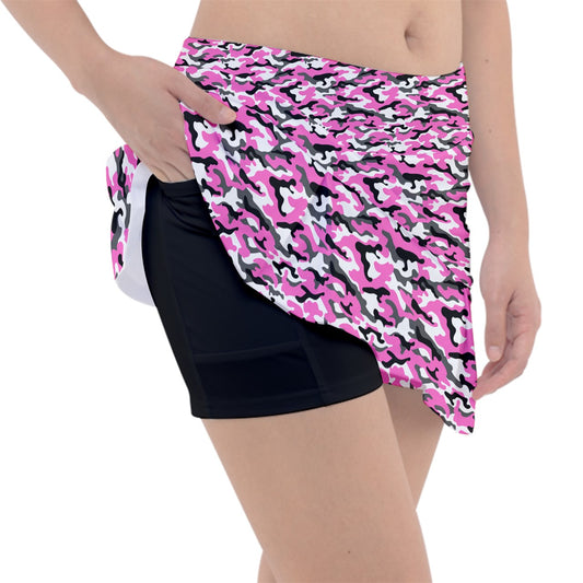 Dizzy Pickle Jan Pink Women's Pickleball Classic 15" Pickleball Skort with Inner Shorts