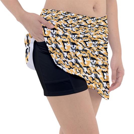 Dizzy Pickle Jan Gold Women's Pickleball Classic 15" Pickleball Skort with Inner Shorts