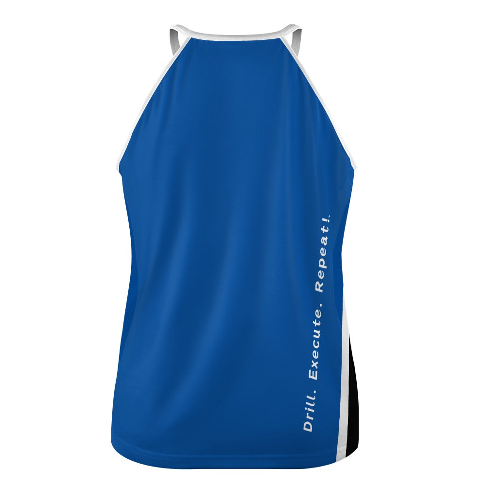 Dizzy Pickle Performance DS Women's Pickleball Sleeveless Crew Neck Vest Dark Slate Blue Black