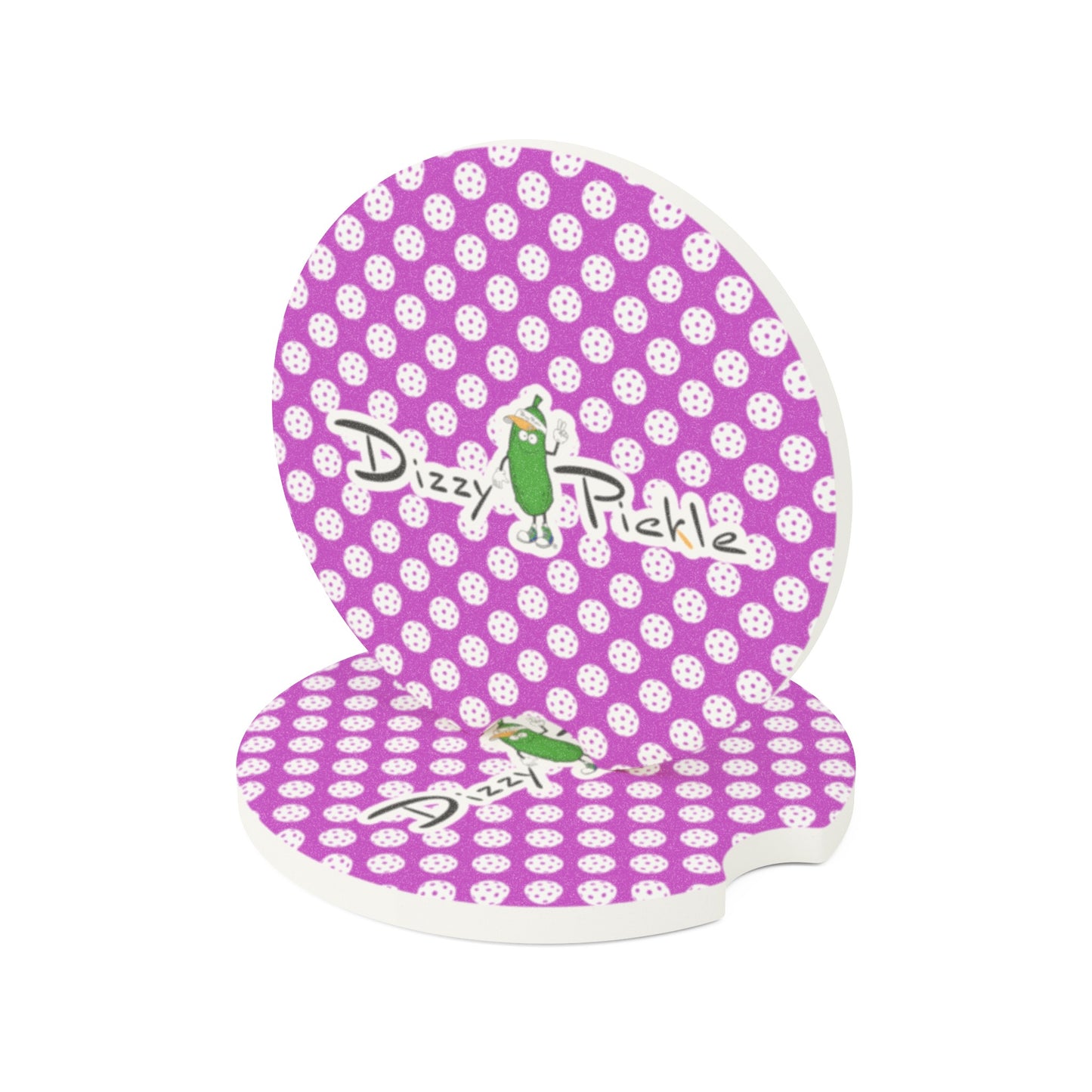 Dizzy Pickle GrayC Balls Soapstone Car Coaster