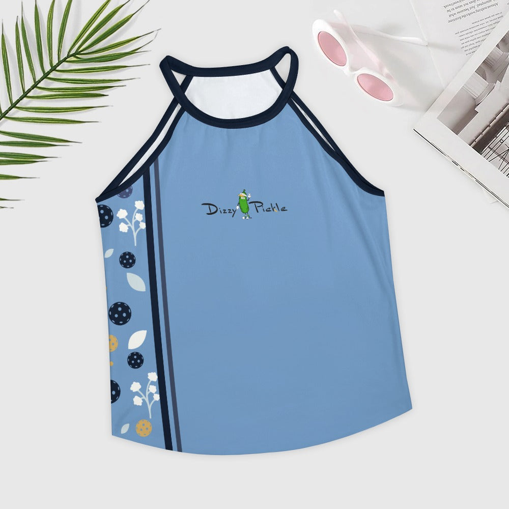 Dizzy Pickle Lesley Light Blue Women's Pickleball Sleeveless Crew Neck Vest Tank Top