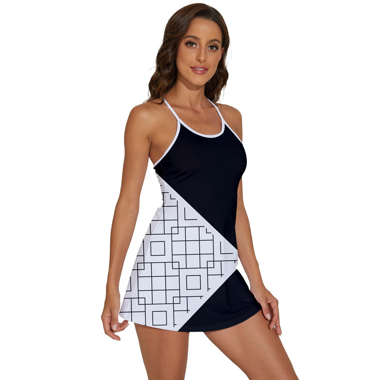 Dizzy Pickle Lisa BW Matrix Women's Pickleball 2-in-1 Elite Performance Skirt with Inner Shorts