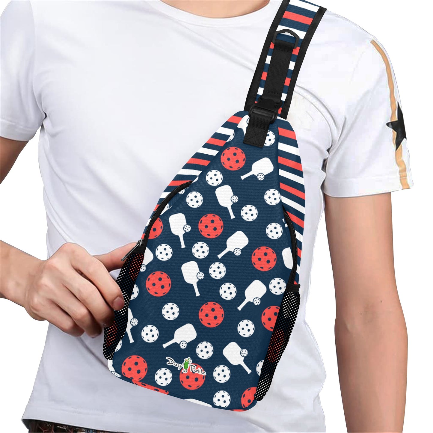 Dizzy Pickle Van Paddles and Balls Pickleball Grab-N-Go Crossbody Casual Chest Bag