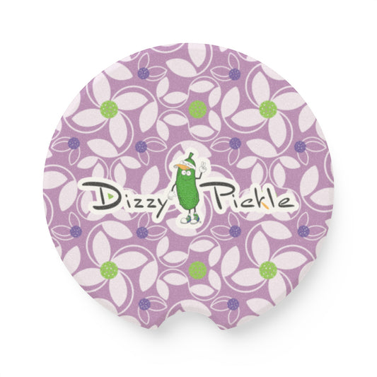 Dizzy Pickle Beth Lavender Soapstone Car Coaster