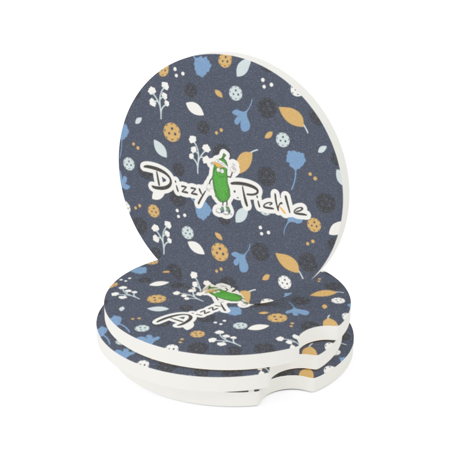 Dizzy Pickle Lesley Gray Soapstone Car Coaster