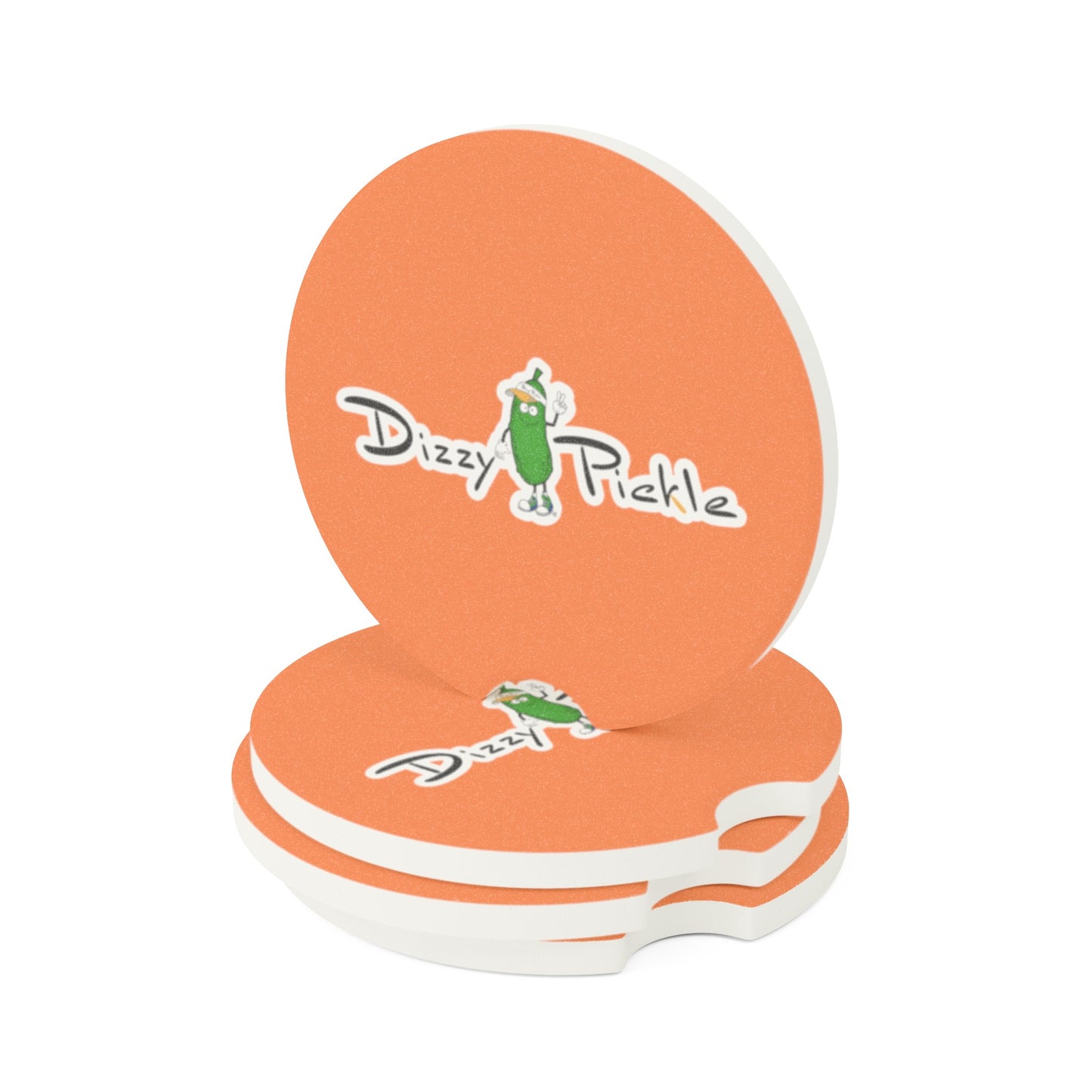 Dizzy Pickle Coral Soapstone Car Coaster