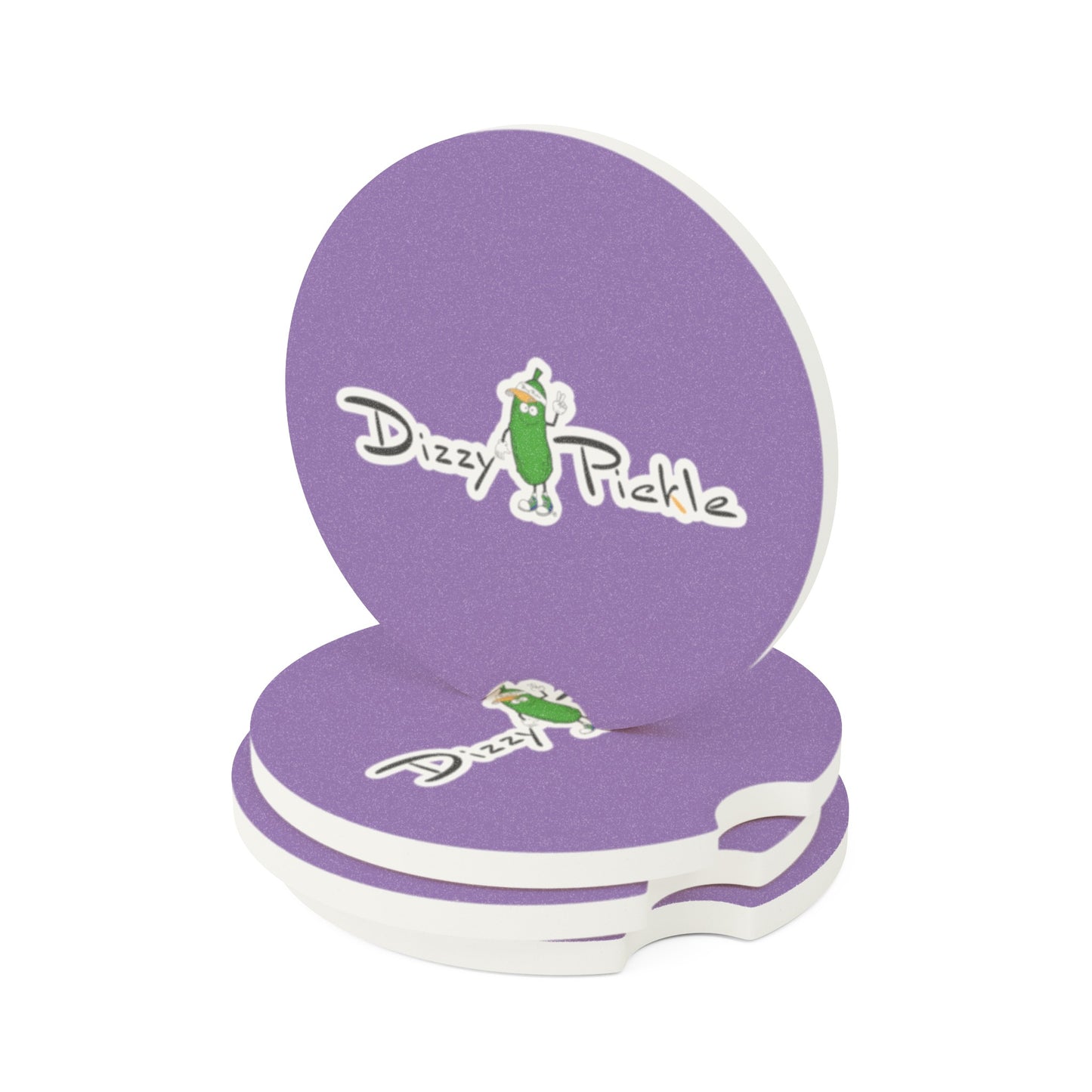 Dizzy Pickle DZY P Classic Light Purple Soapstone Car Coaster