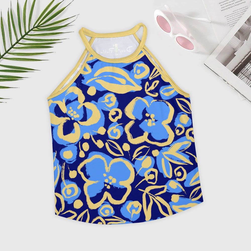 Dizzy Pickle Lesia BYB Blooms Women's Pickleball Sleeveless Crew Neck Vest