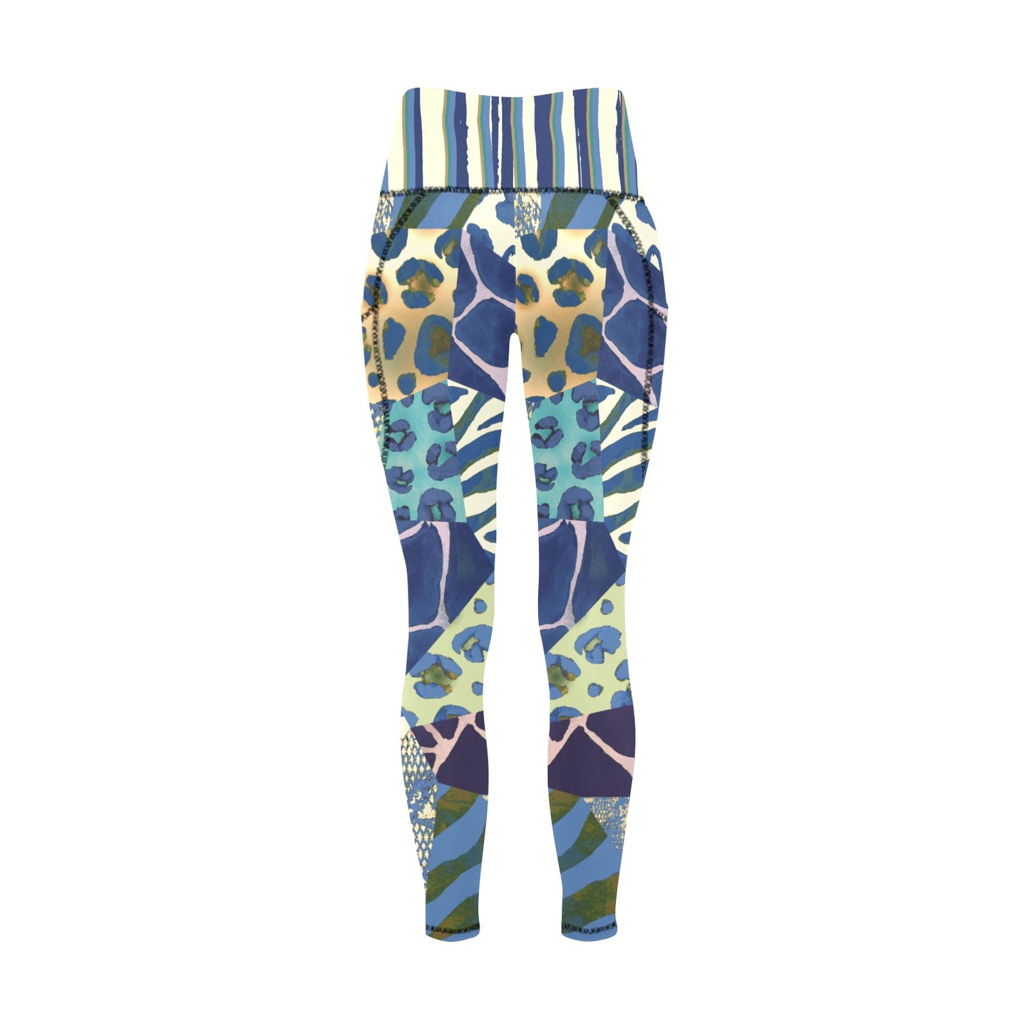 Dizzy Pickle Anne Gone Wild Women's Pickleball Performance Leggings (Ankle Length, High-Waisted, & Two Side Pockets)