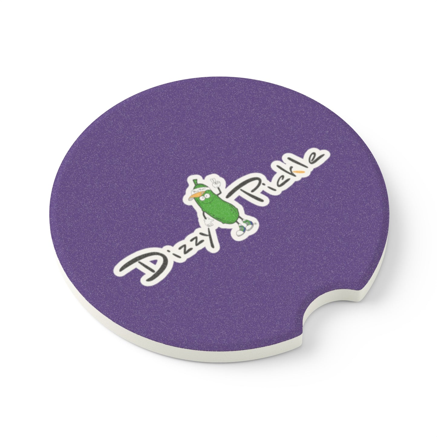 Dizzy Pickle DZY P Classic Purple Soapstone Car Coaster