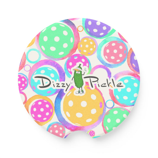 Dizzy Pickle Emily BW Soapstone Car Coaster