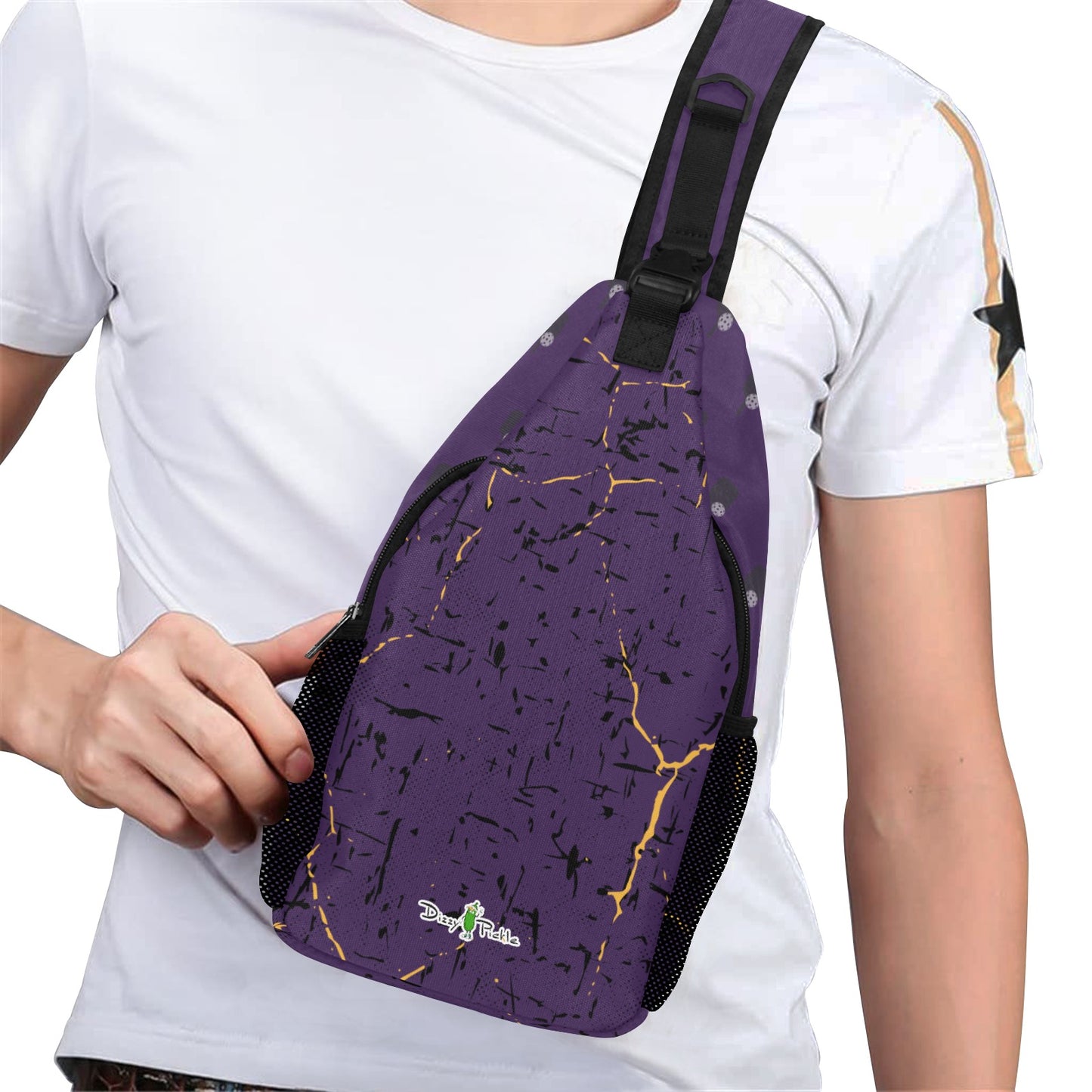 Dizzy Pickle Lynne Purple Pickleball Grab-N-Go Crossbody Casual Chest Bag