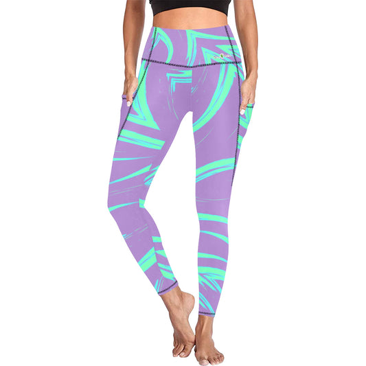 Dizzy Pickle Emily Move Women's Pickleball Performance Leggings (Ankle Length, High-Waisted, & Two Side Pockets)