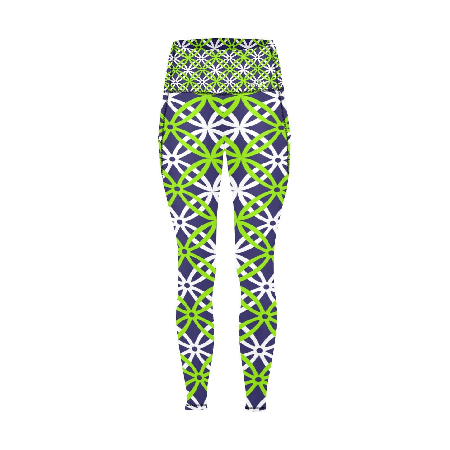 Dizzy Pickle Beautiful Women's Pickleball Performance Leggings (Ankle Length, High-Waisted, & Two Side Pockets)