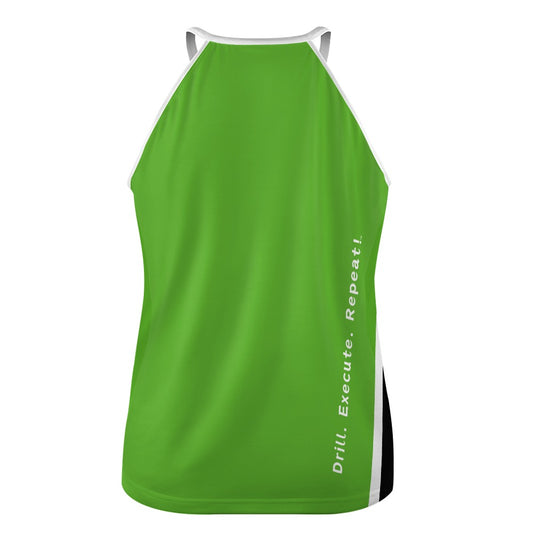 Dizzy Pickle Performance DS Women's Pickleball Sleeveless Crew Neck Vest Pickle Green Black