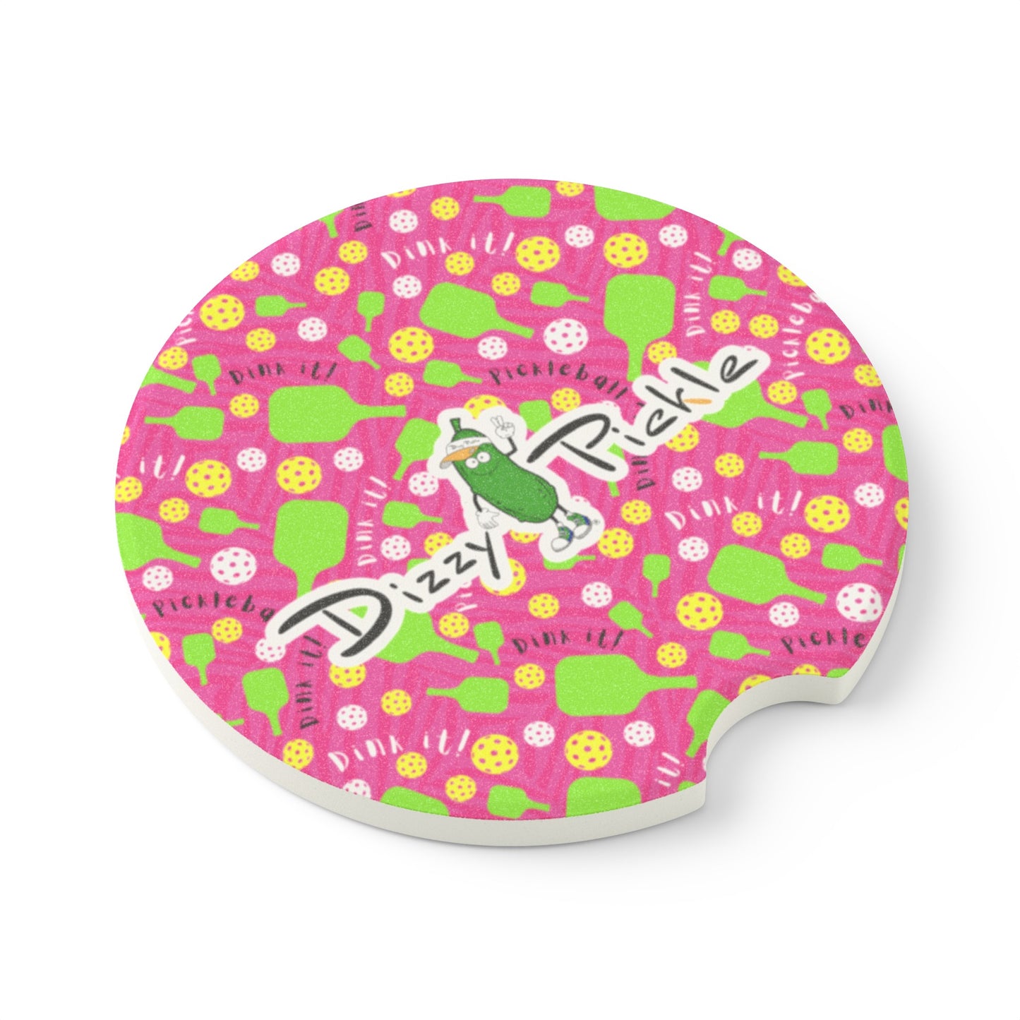 Dizzy Pickle Dinking Diva PG Soapstone Car Coaster