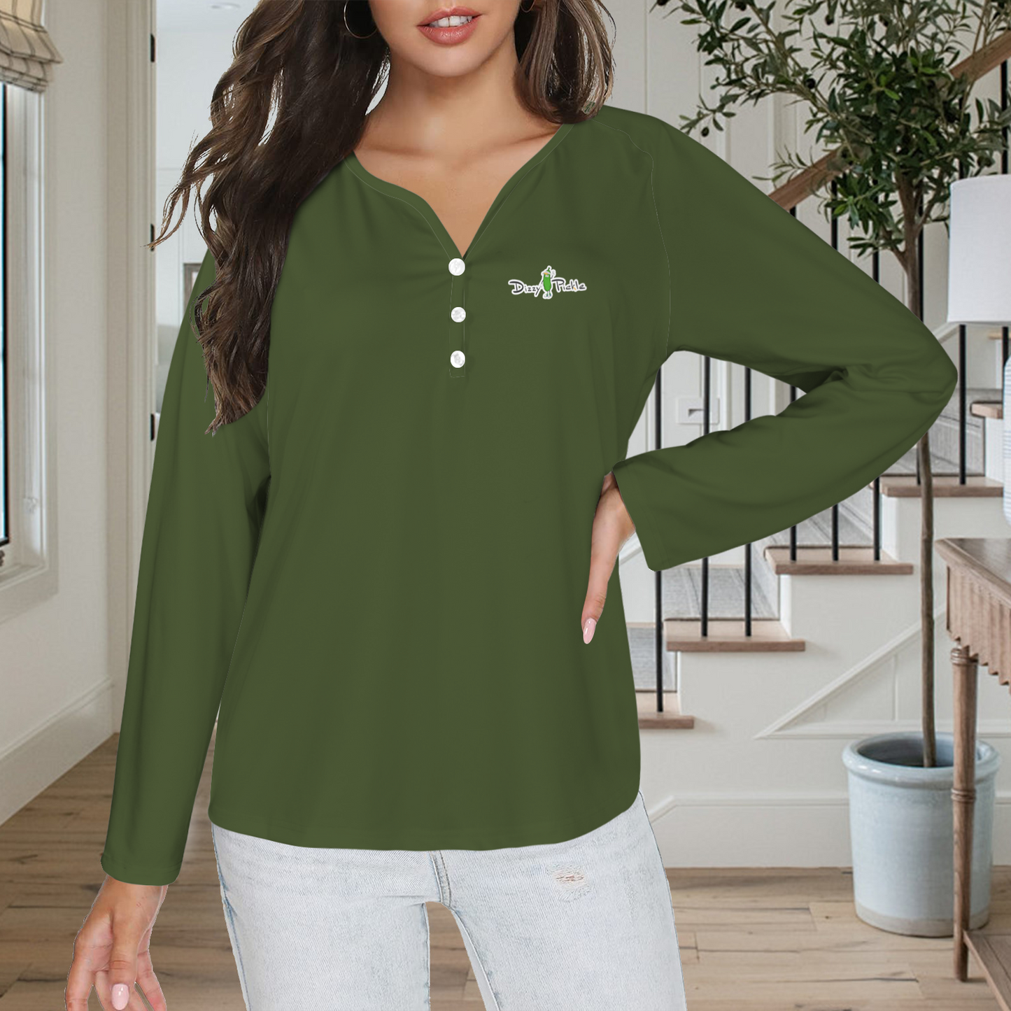 Three Button Long Sleeve Spruce