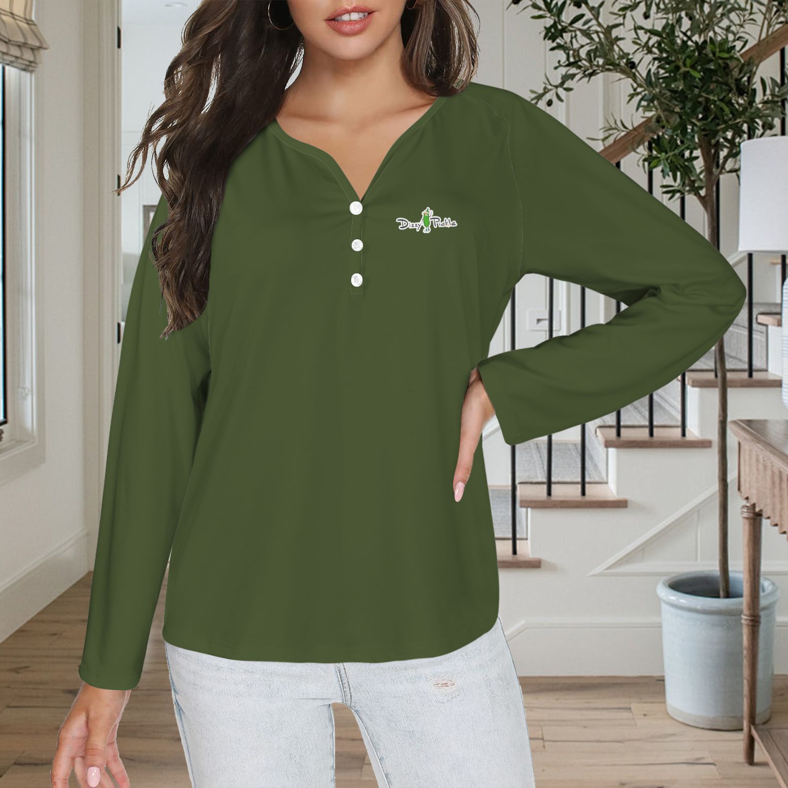 Three Button Long Sleeve Spruce