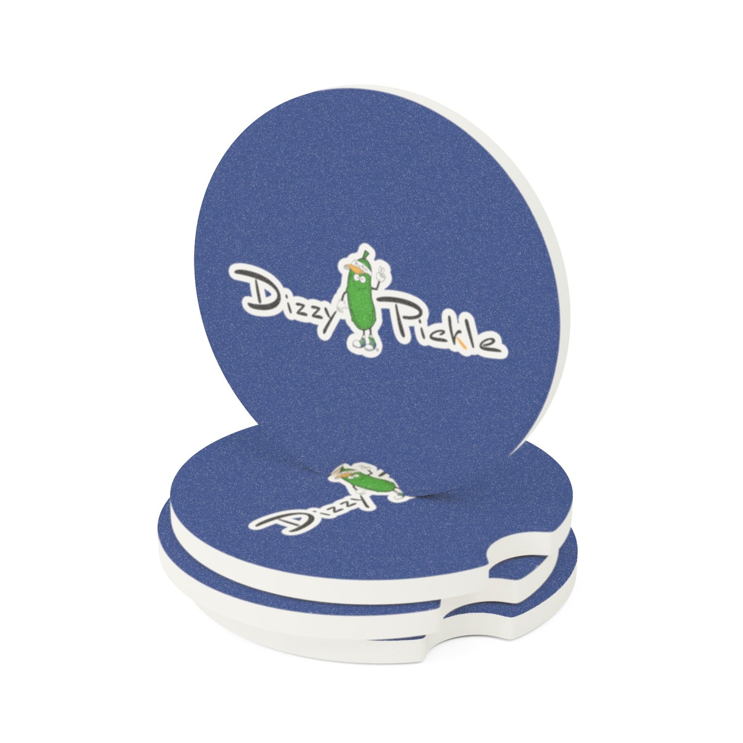 Dizzy Pickle DZY P Classic Navy Blue Soapstone Car Coaster