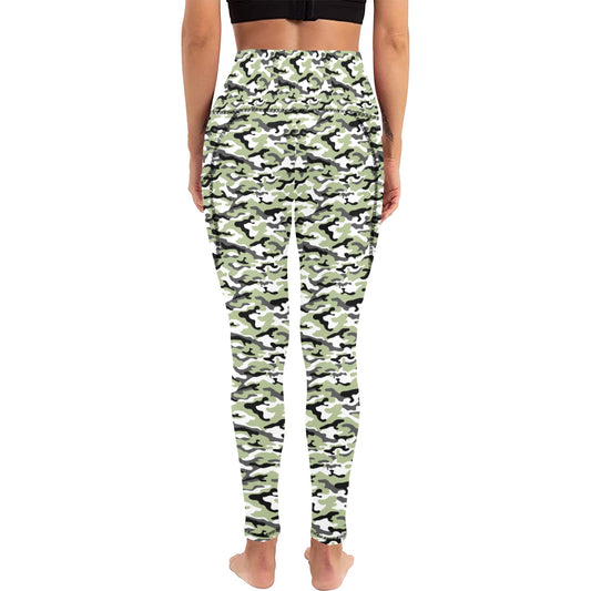 Dizzy Pickle Jan Sage Women's Pickleball Performance Leggings (Ankle Length, High-Waisted, & Two Side Pockets)