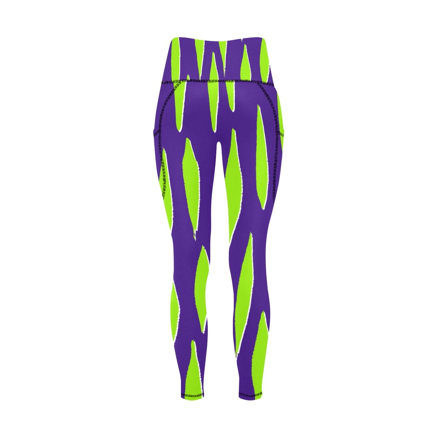 Dizzy Pickle Dinking Diva BG Drips Women's Pickleball Performance Leggings (Ankle Length, High-Waisted, & Two Side Pockets)