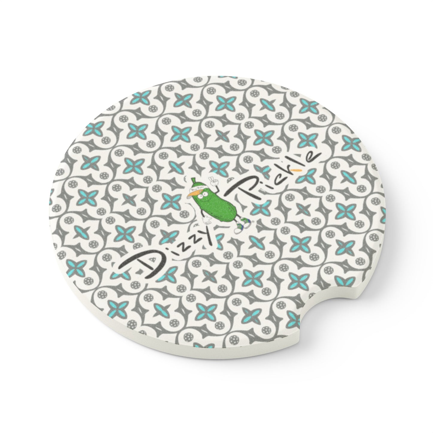 Dizzy Pickle Shelby White Soapstone Car Coaster