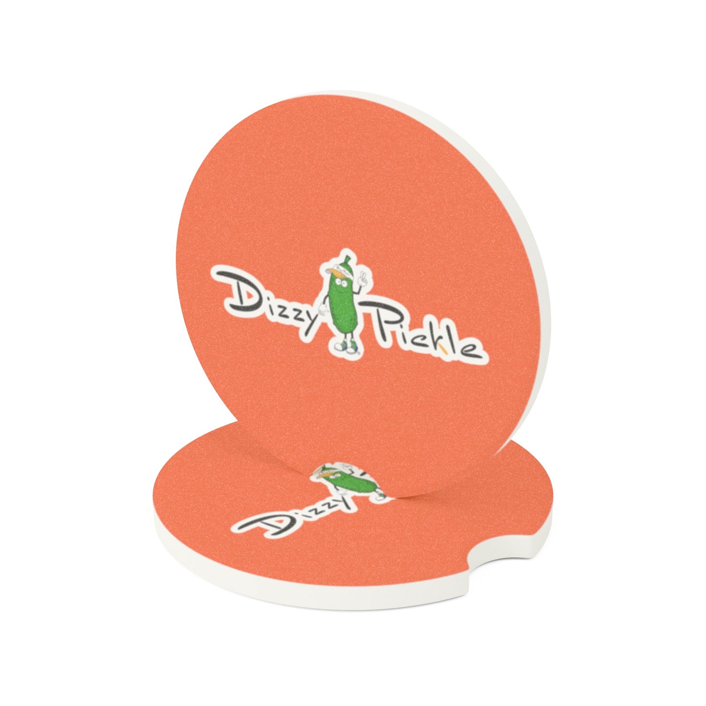 Dizzy Pickle DZY P Classic Orange Soapstone Car Coaster