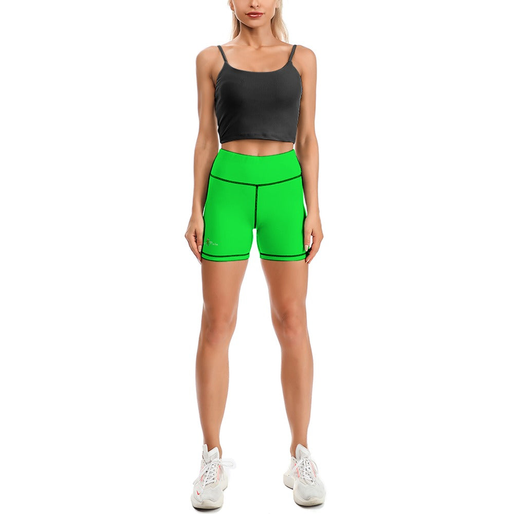 Dizzy Pickle DZY P Classic Lime Green Women's Pickleball Comfortable Skinny Sports Yoga Shorts