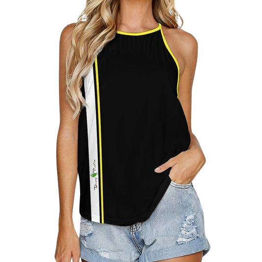 Dizzy Pickle PICKLEBALL Racing Stripe BKY Women's Pickleball Crew Neck Sleeveless Vest