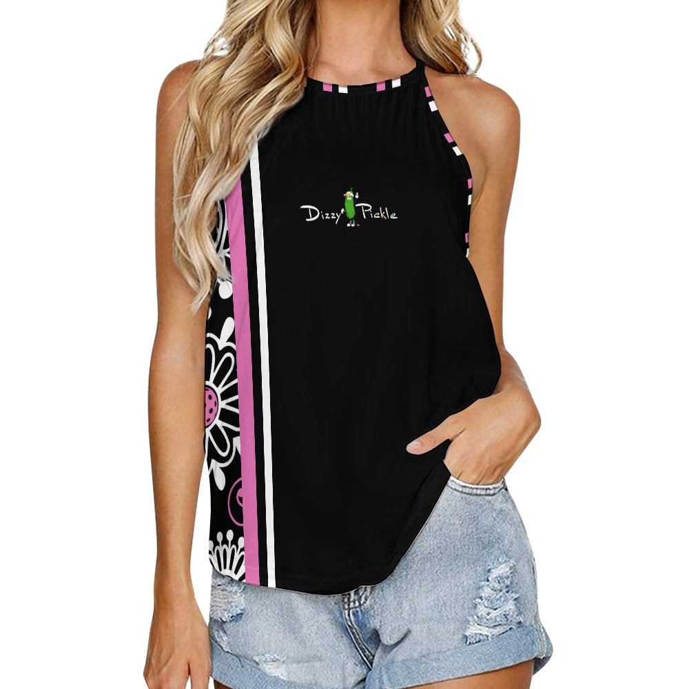 Dizzy Pickle Coming Up Daisies BP Stripes Women's Pickleball Crew Neck Vest