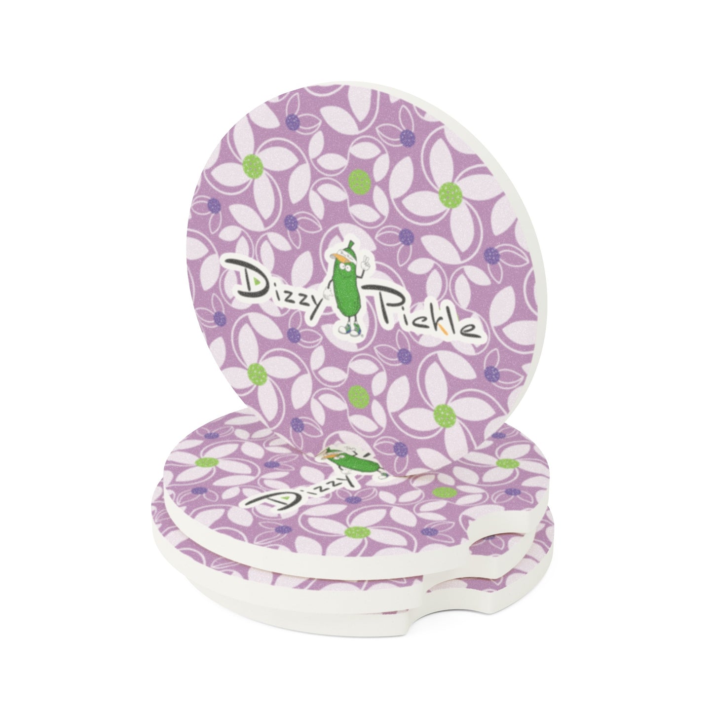 Dizzy Pickle Beth Lavender Soapstone Car Coaster